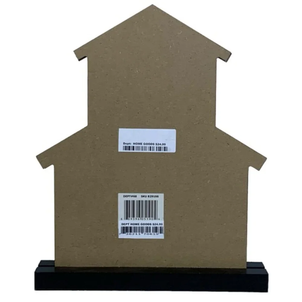 Photo Picture Frame Freestanding House Shape Modern Farmhouse Black White 4x6